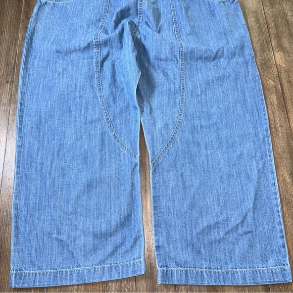 We The Free Lunan Pull On Harem Jeans size small Crop baggy medium blue - Picture 8 of 12